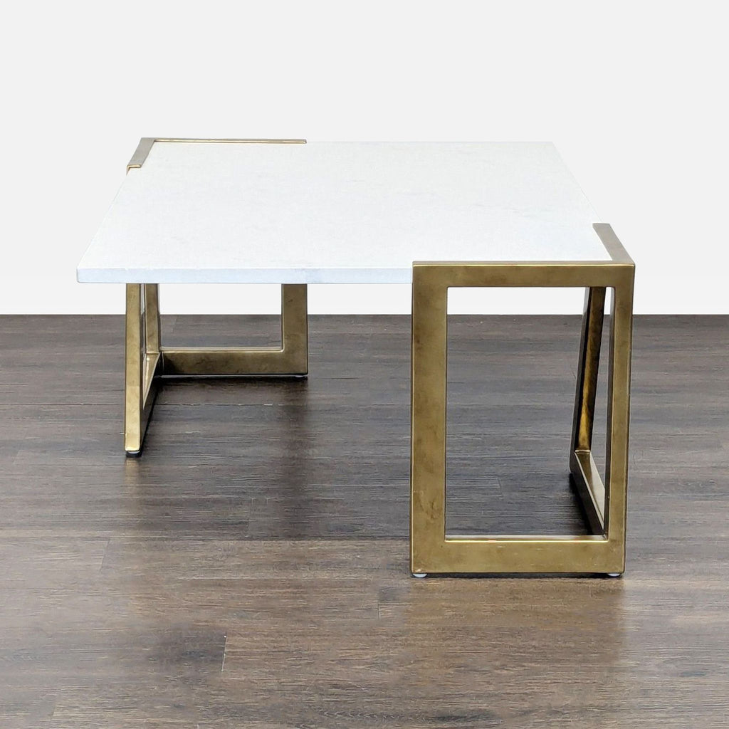 Century Furniture Faux Stone Top Coffee Table