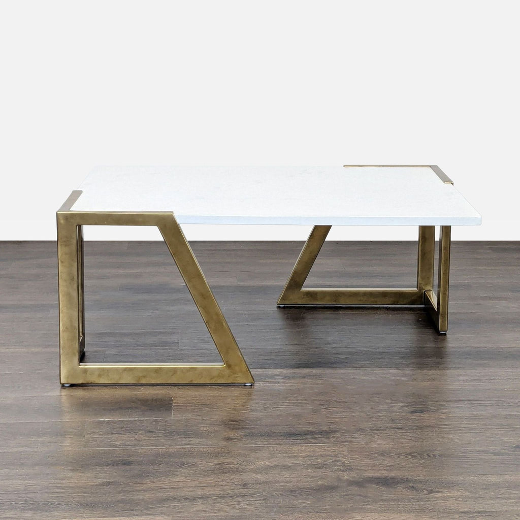 Century Furniture Faux Stone Top Coffee Table
