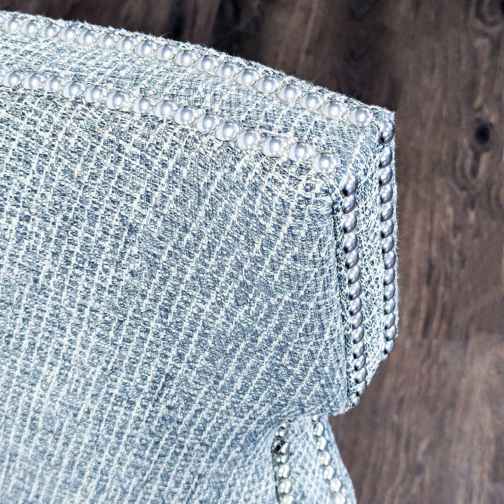 Thomasville Modern Grey Upholstered Loveseat with Nailhead Trim
