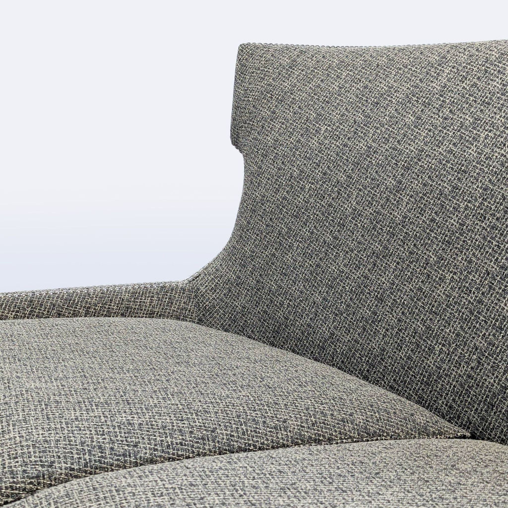 Thomasville Modern Grey Upholstered Loveseat with Nailhead Trim