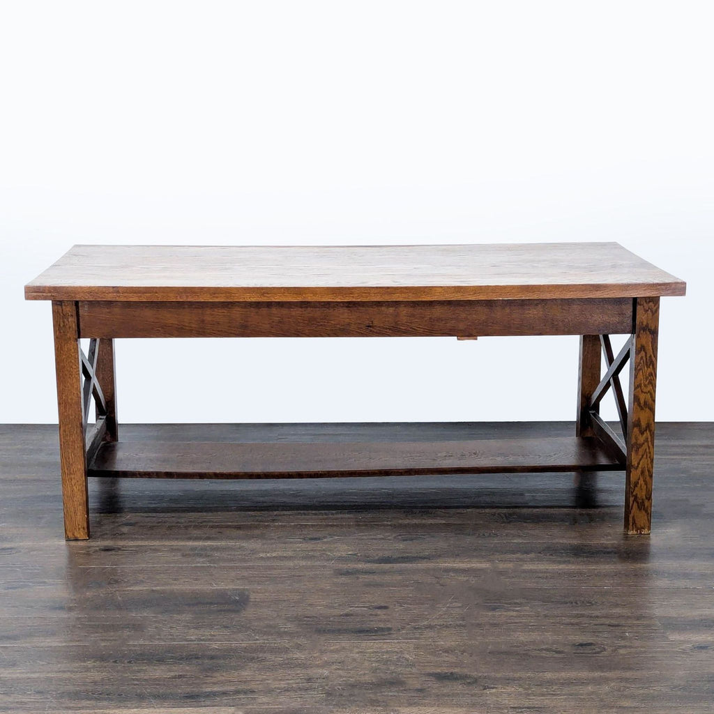 One Drawer Oak Dining Table