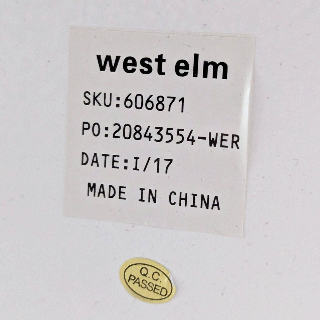 West Elm White Minimalist Desk with Two Drawers