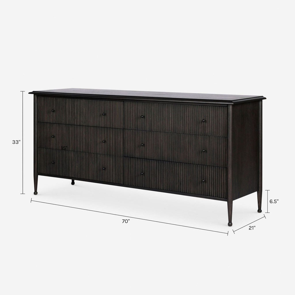 Lulu and Georgia Eloise Modern Smoked Black 6-Drawer Dresser - Accepted Offer (25.78% discount)