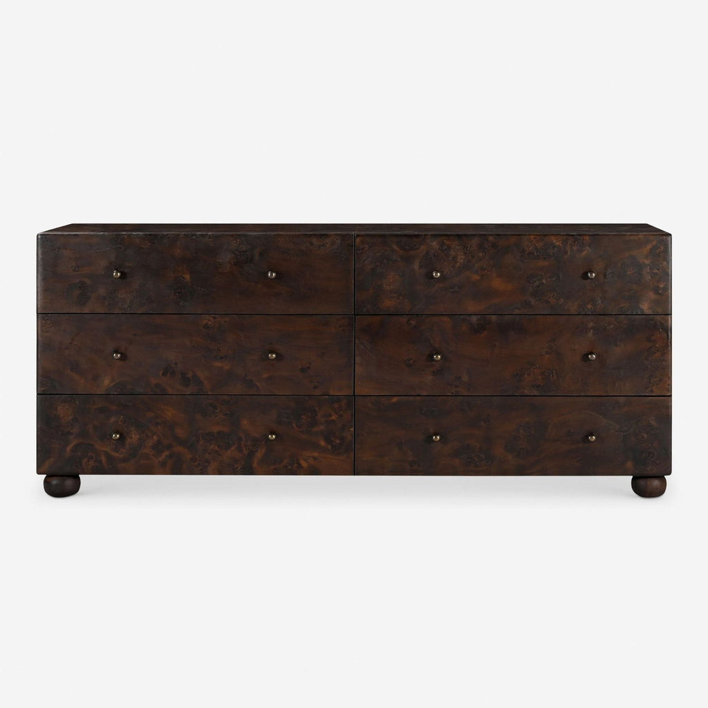 Lulu and Georgia Hobbes Dark Wood 6-Drawer Dresser