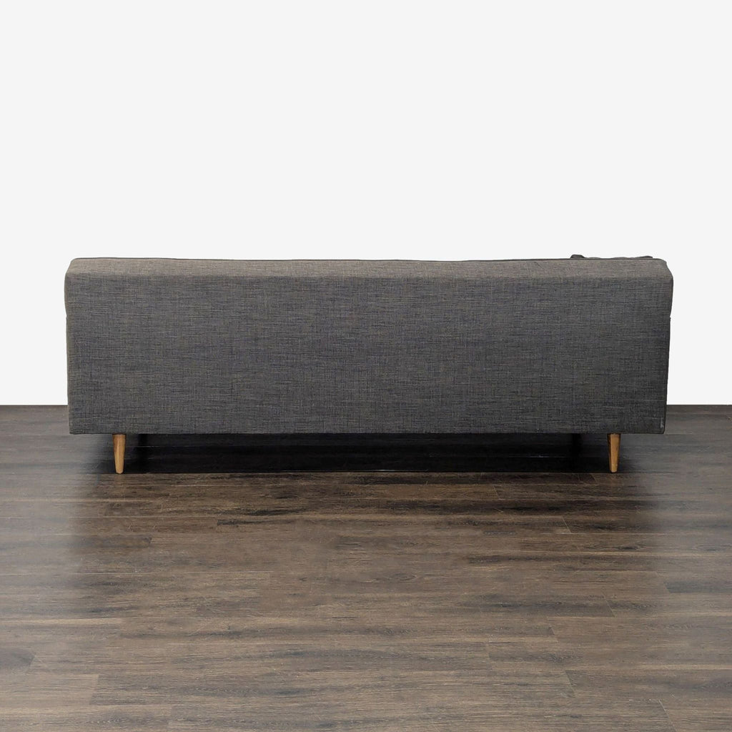 Modern Gray 3-Seat Sofa with Cushions