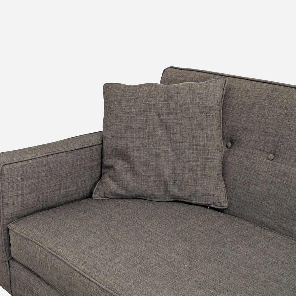 Modern Gray 3-Seat Sofa with Cushions