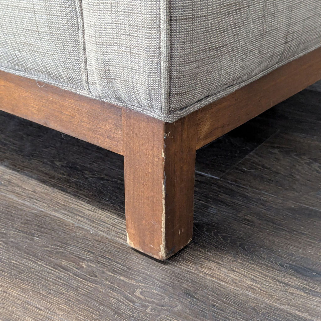 Modern Sleeper Sofa with Wooden Base and Button-Tufted Back