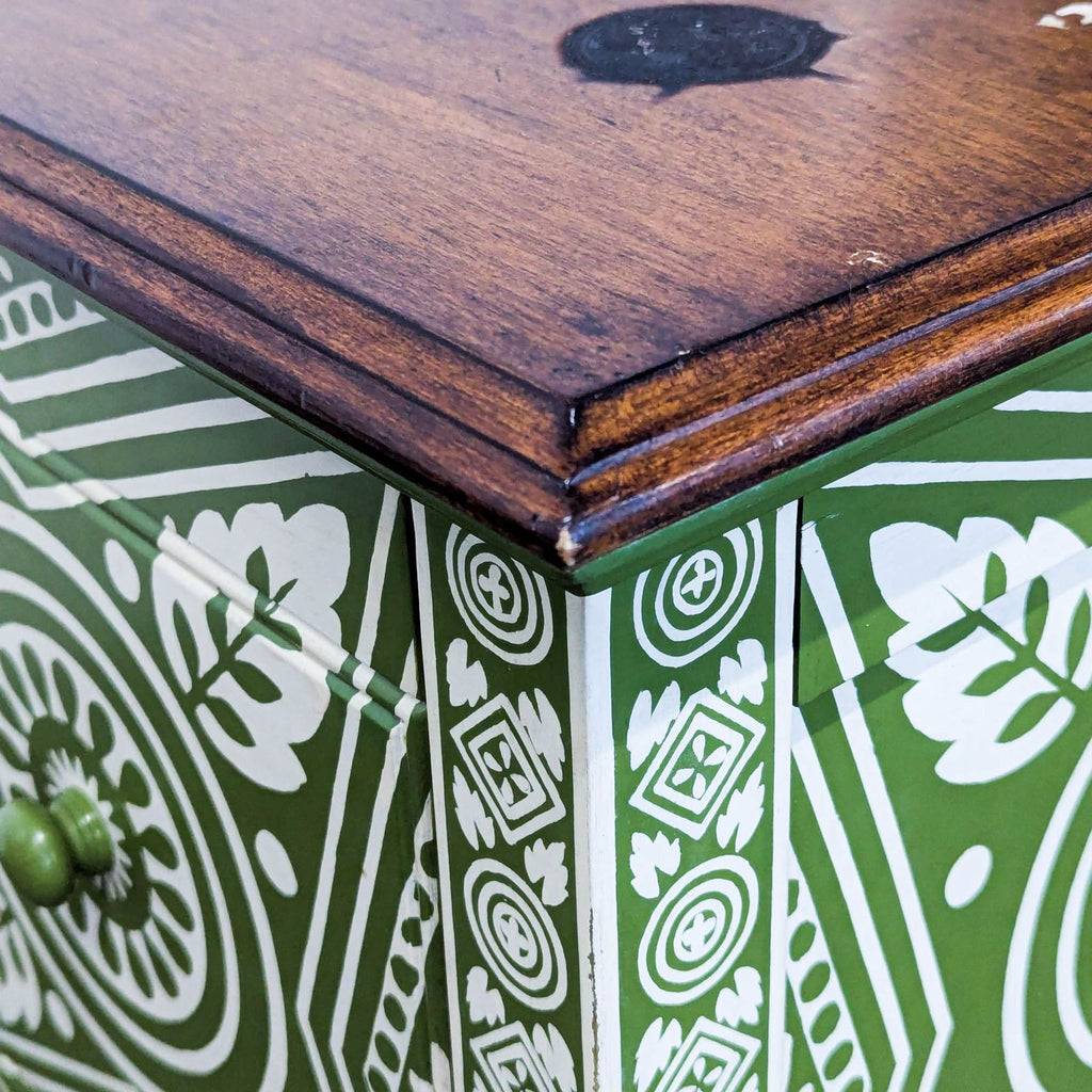Pottery Barn Green Patterned 3-Drawer Dresser/Desk - Accepted Offer (17.13% discount)