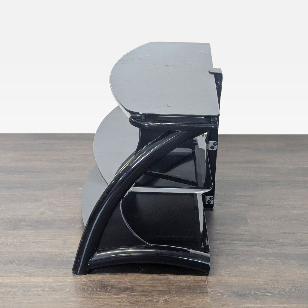 Modern Whalen Furniture TV stand with adjustable base, supporting tabletop, floating, or wall-mounted setups.