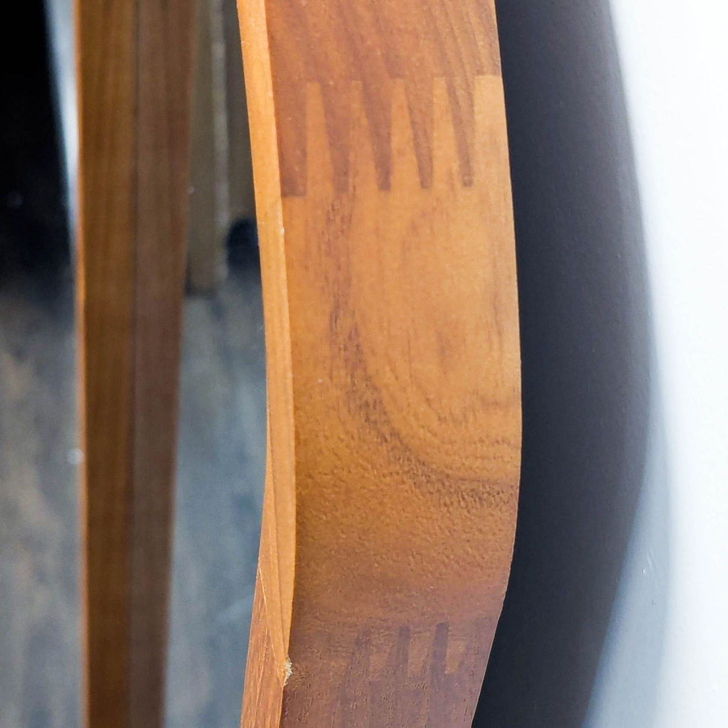 Arched Wood Floor Mirror
