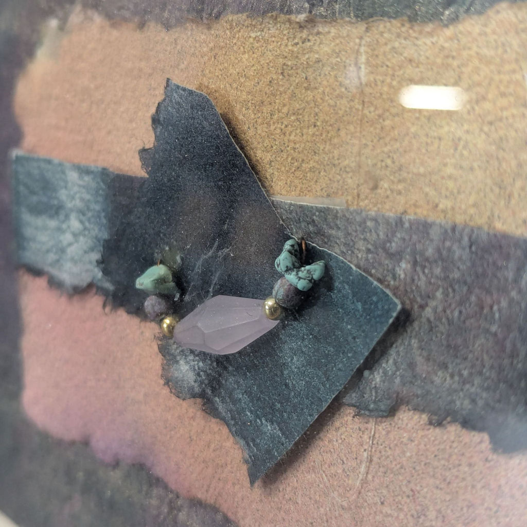 Framed Mixed Media Handmade Paper Abstract Art