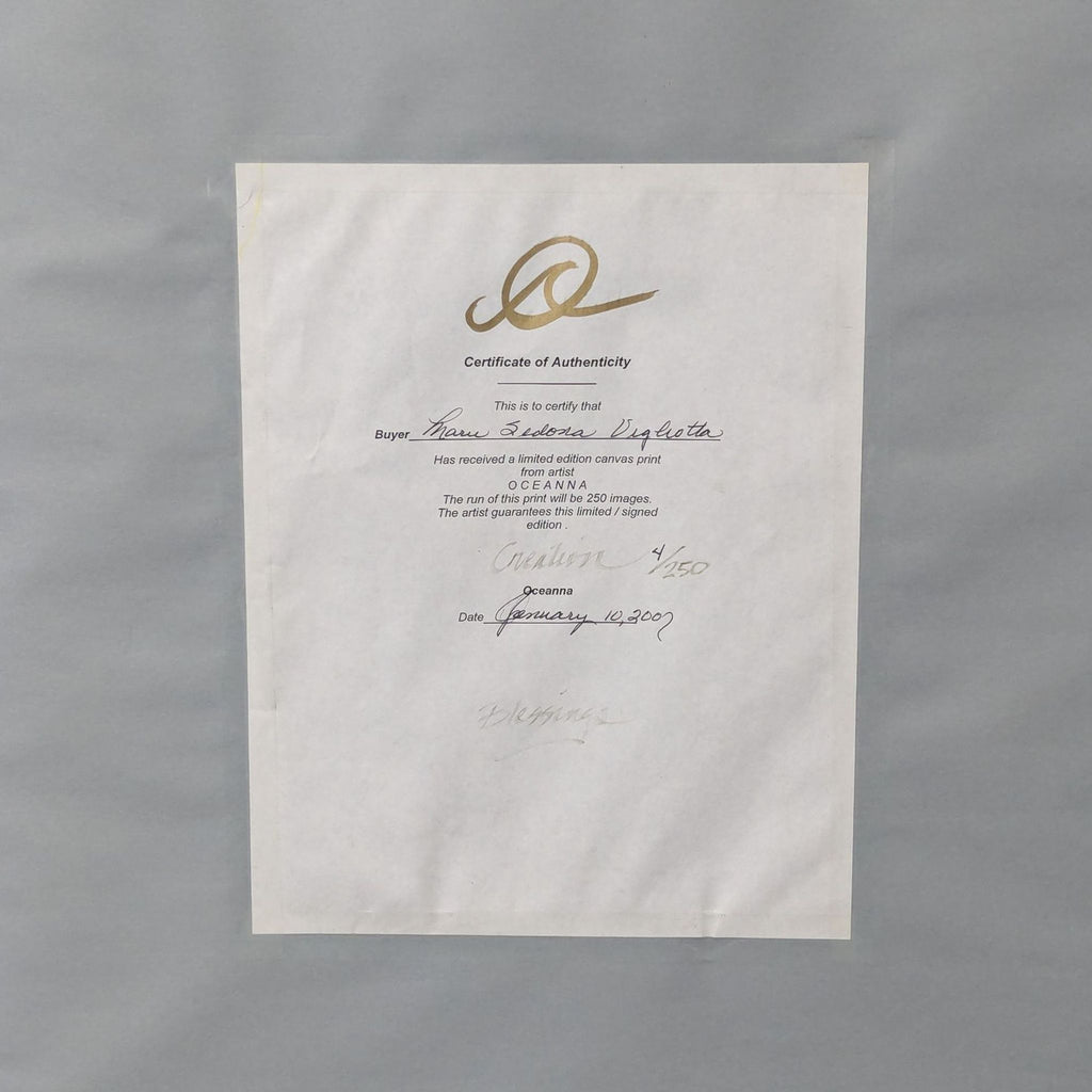 Limited Edition "Oceanna" Framed Print – Signed, Certificate of Authenticity