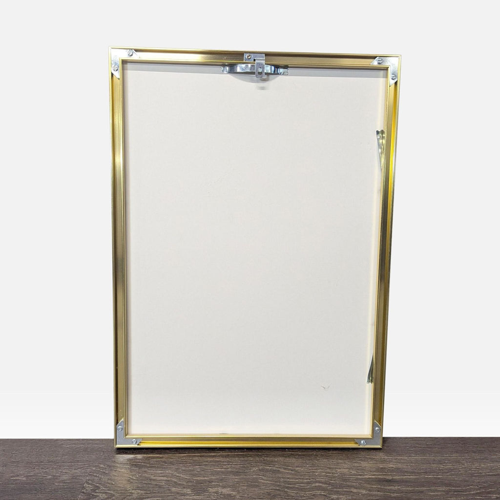 Mystical Blue Spiritual Drawing with Gold Accents in Frame