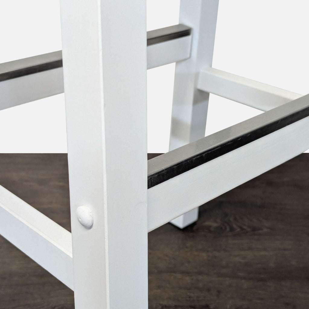 Solid Wood Saddle-Seat Counter Stool