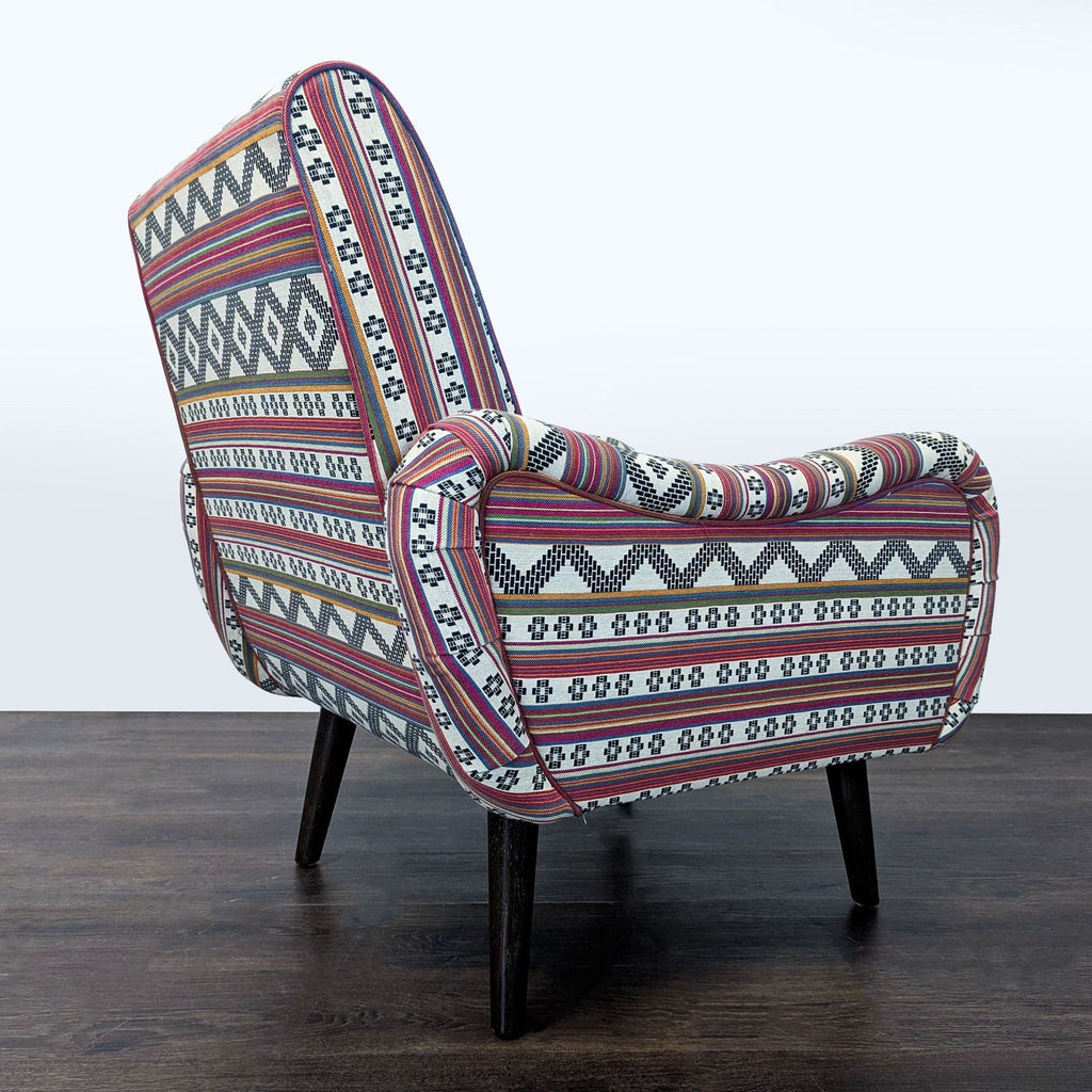 Cost Plus Neyla Lounge Chair with Colorful Patterned Upholstery