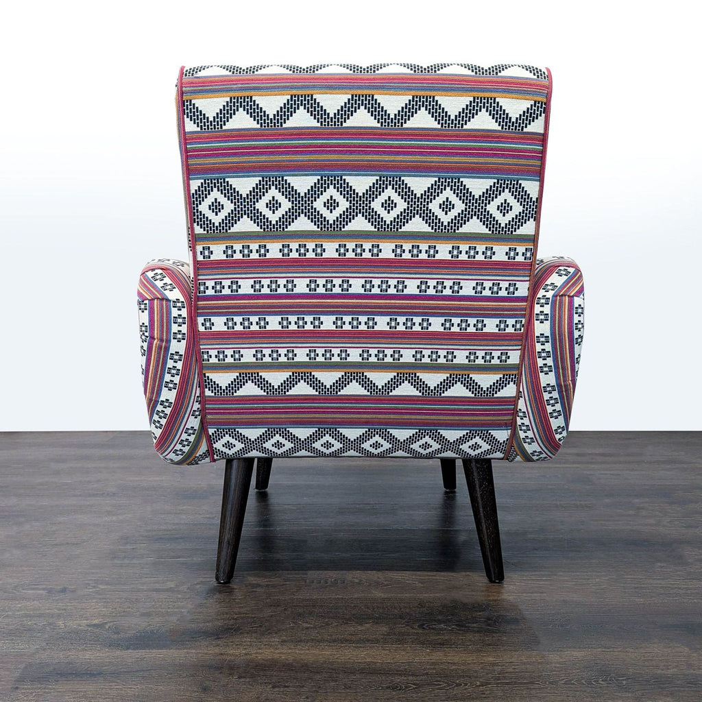 Cost Plus Neyla Lounge Chair with Colorful Patterned Upholstery