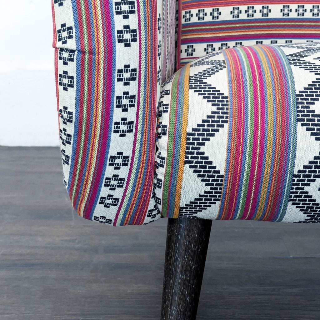 Cost Plus Neyla Lounge Chair with Colorful Patterned Upholstery