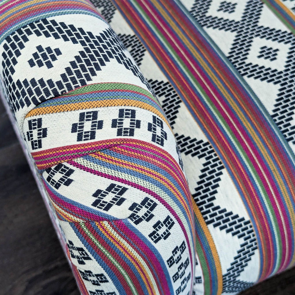 Cost Plus Neyla Lounge Chair with Colorful Patterned Upholstery