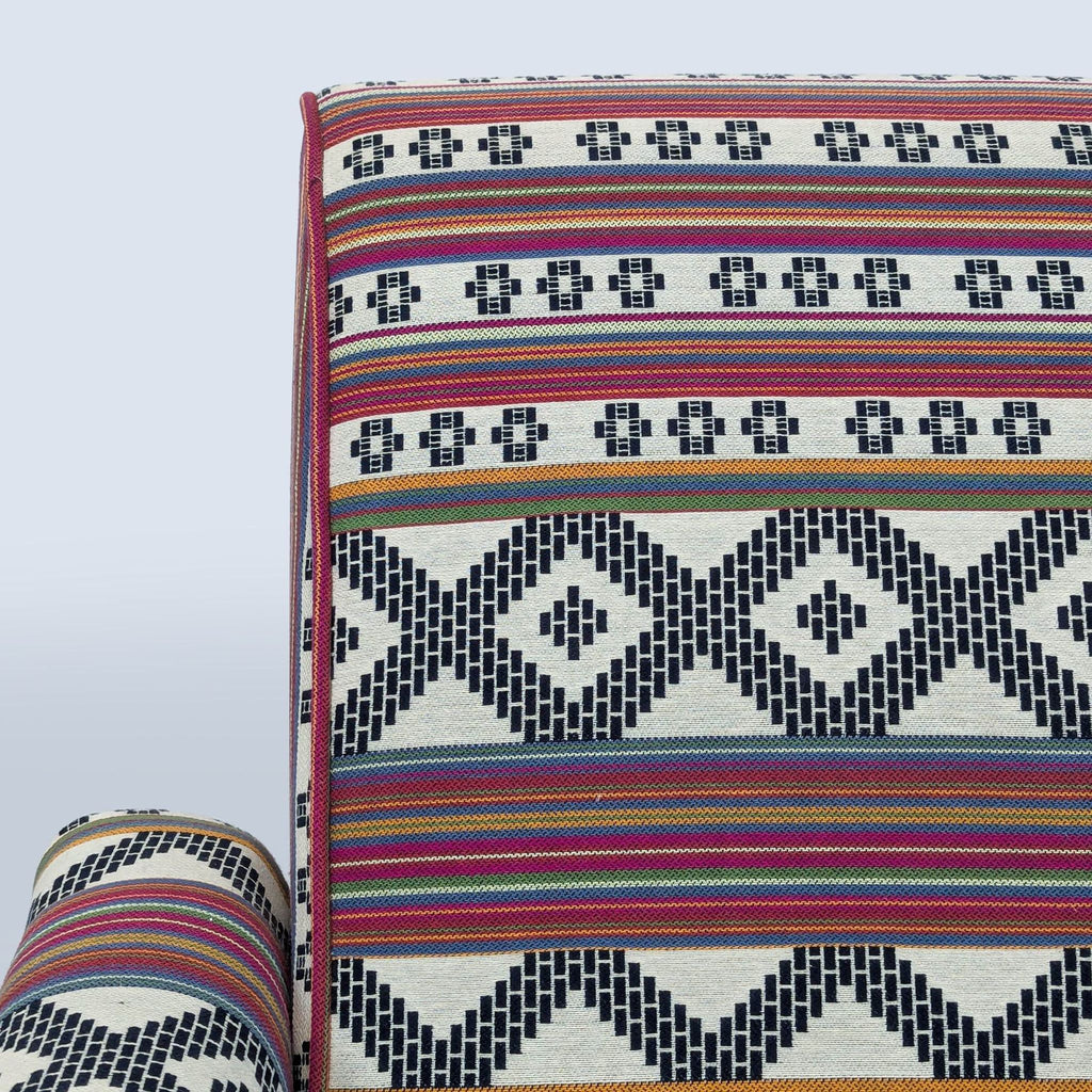 Cost Plus Neyla Lounge Chair with Colorful Patterned Upholstery