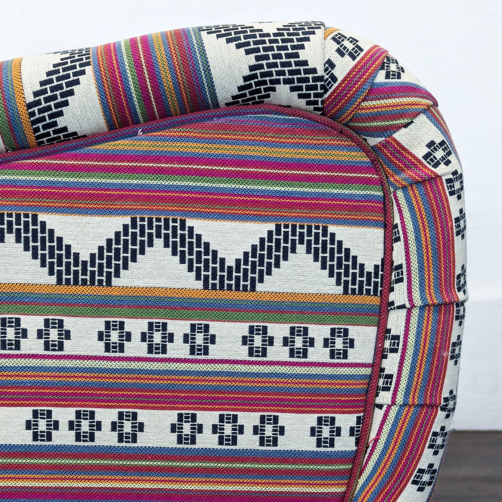 Cost Plus Neyla Lounge Chair with Colorful Patterned Upholstery