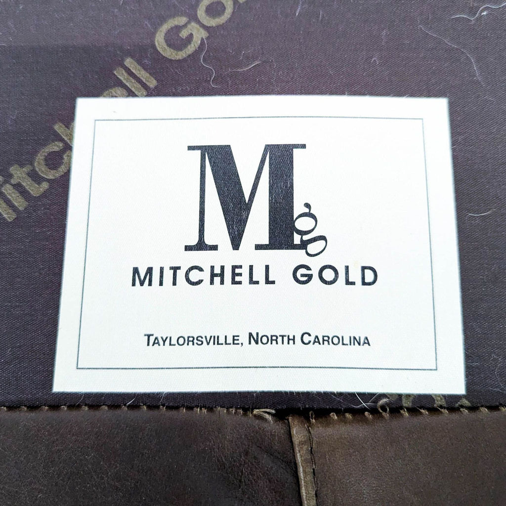 Mitchell Gold 3-Seat Brown Leather Sofa