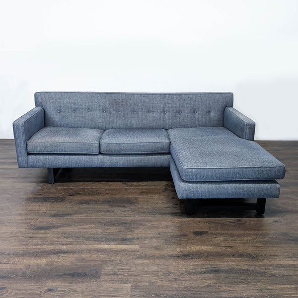 Room & Board Andre Reversible Chaise Sectional in Grey Fabric - Accepted Offer (26.47% discount)