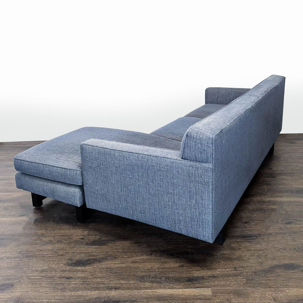 Room & Board Andre Reversible Chaise Sectional in Grey Fabric