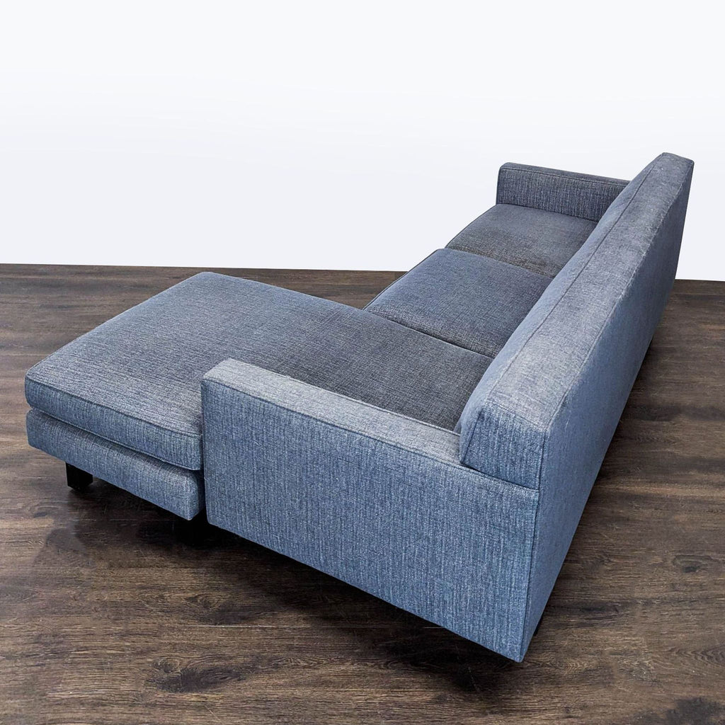 Room & Board Andre Reversible Chaise Sectional in Grey Fabric