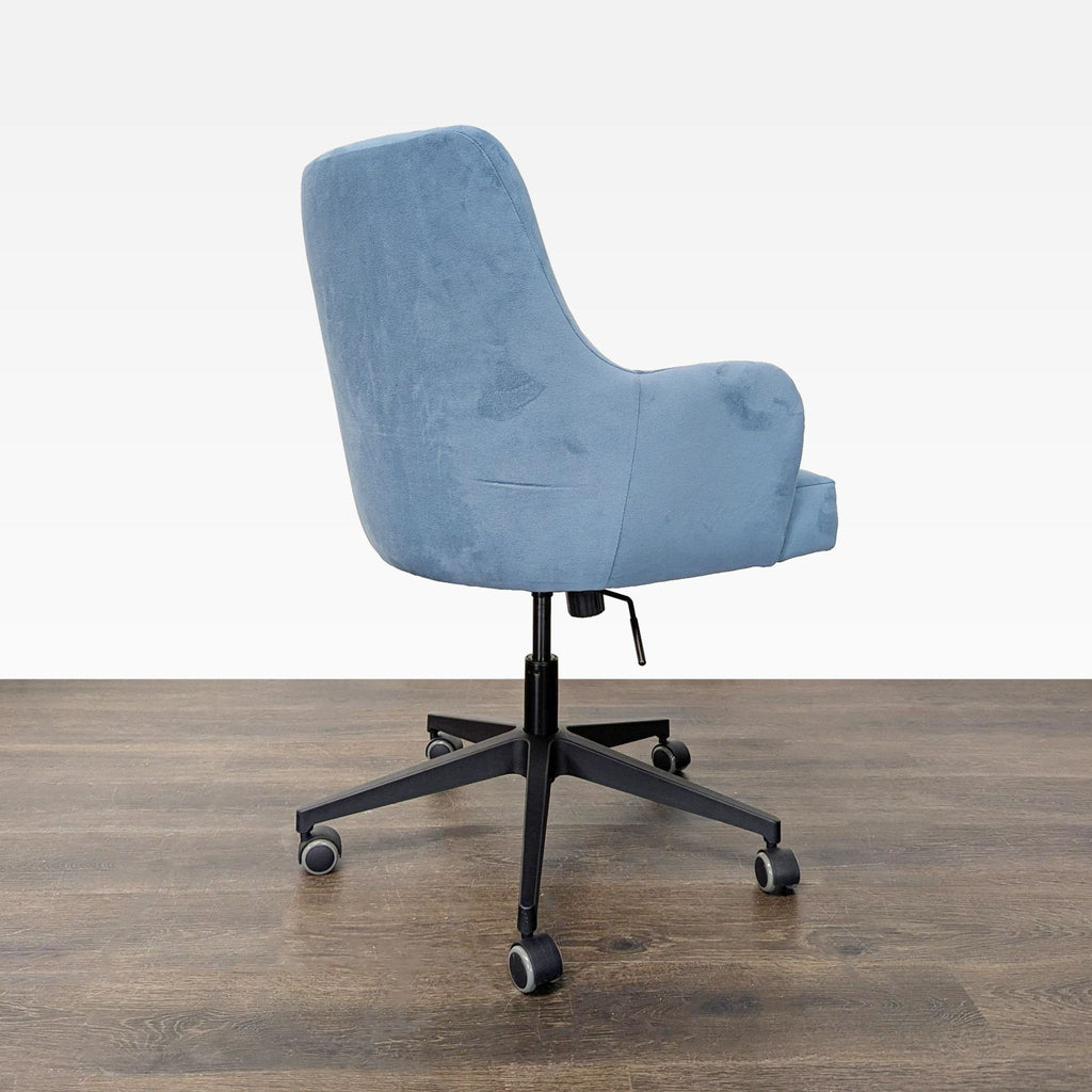 Skyline Furniture Hudson Blue Office Chair with Swivel and Casters