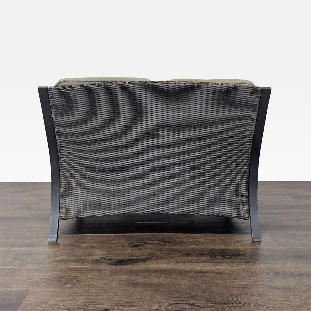 Outdoor All Weather Wicker Loveseat with Cushions