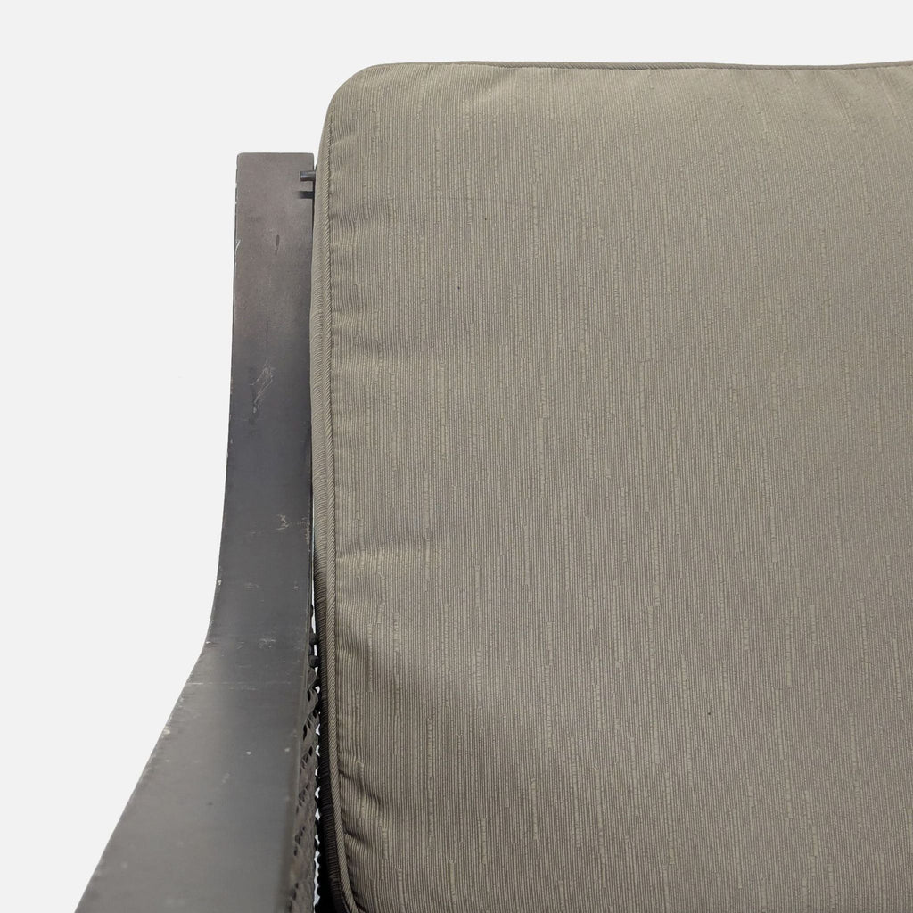 Outdoor All Weather Wicker Loveseat with Cushions
