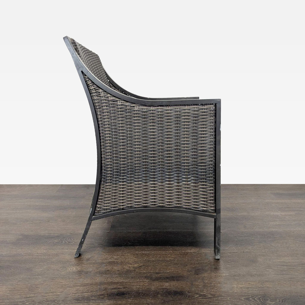 All Weather Wicker Patio Arm Chair with Cushion