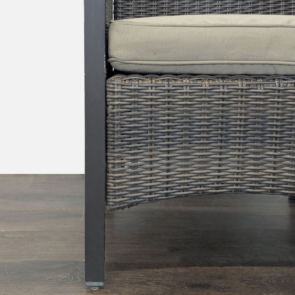 All Weather Wicker Patio Arm Chair with Cushion