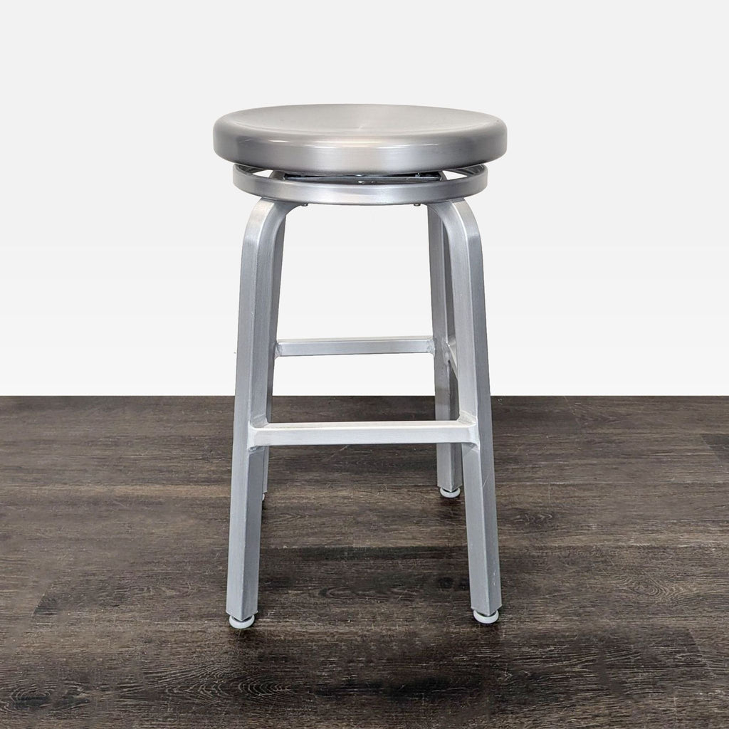Crate & Barrel Brushed Aluminum Swivel Counter Stool - Accepted Offer (41.18% discount)
