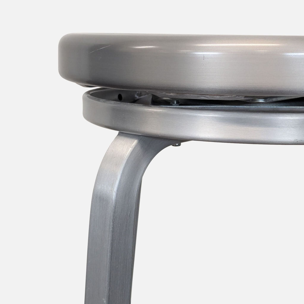 Crate & Barrel Brushed Aluminum Swivel Counter Stool - Accepted Offer (41.18% discount)