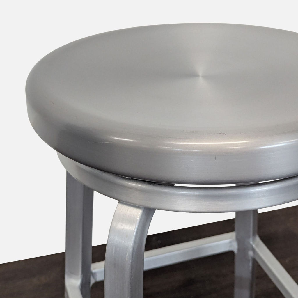 Crate & Barrel Brushed Aluminum Swivel Counter Stool - Accepted Offer (41.18% discount)