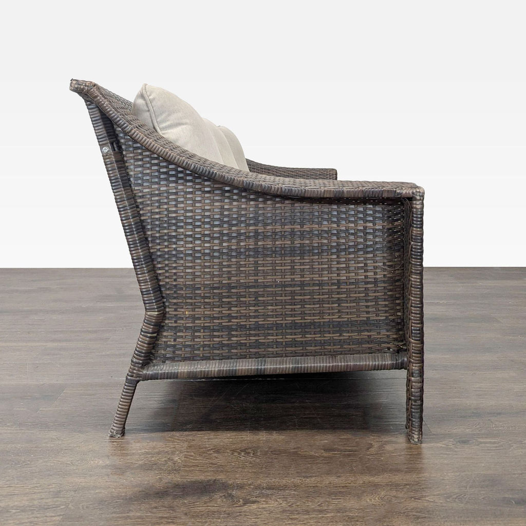 Threshold Outdoor All Weather Wicker Sofa with Cushions - 3-Seater Patio Couch
