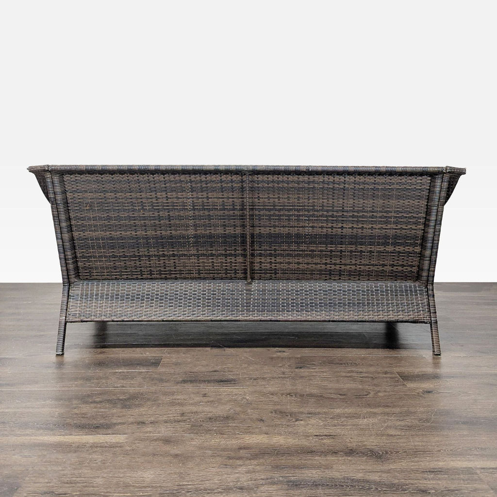 Threshold Outdoor All Weather Wicker Sofa with Cushions - 3-Seater Patio Couch