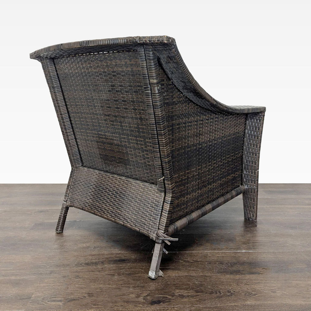 Threshold Outdoor All Weather Wicker Armchair with Cushions - Brown and Beige