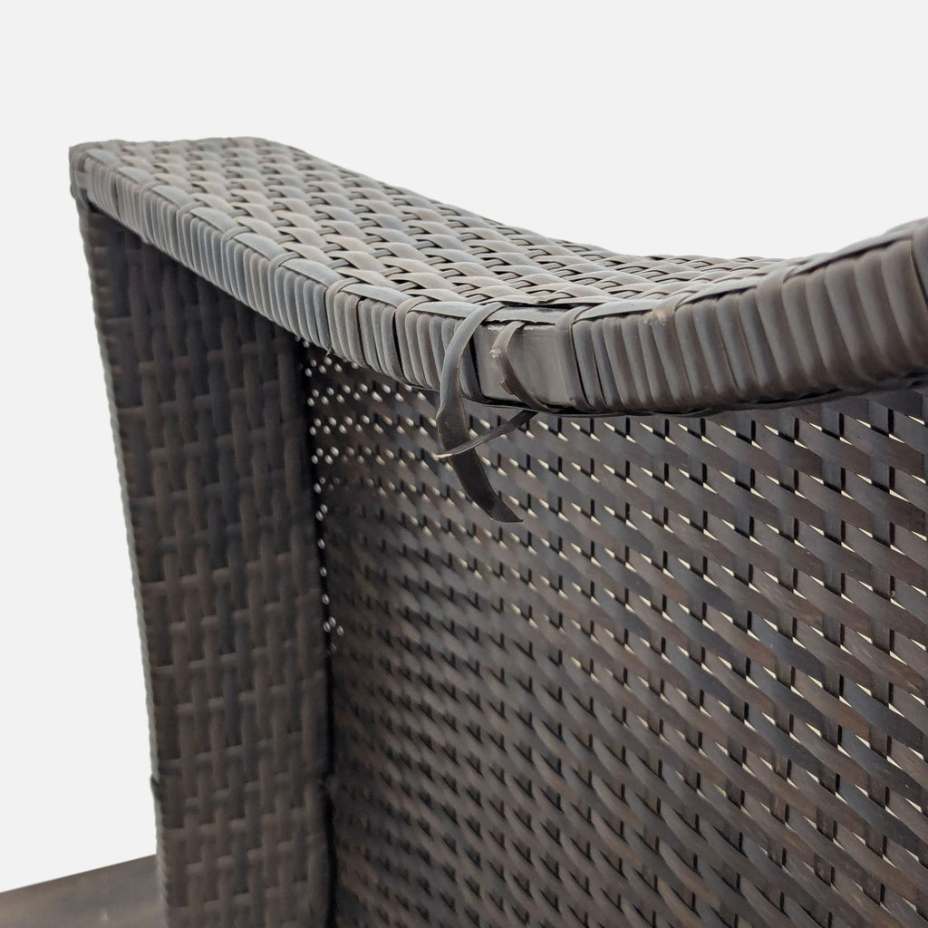 Threshold Outdoor All Weather Wicker Armchair with Cushions - Brown and Beige