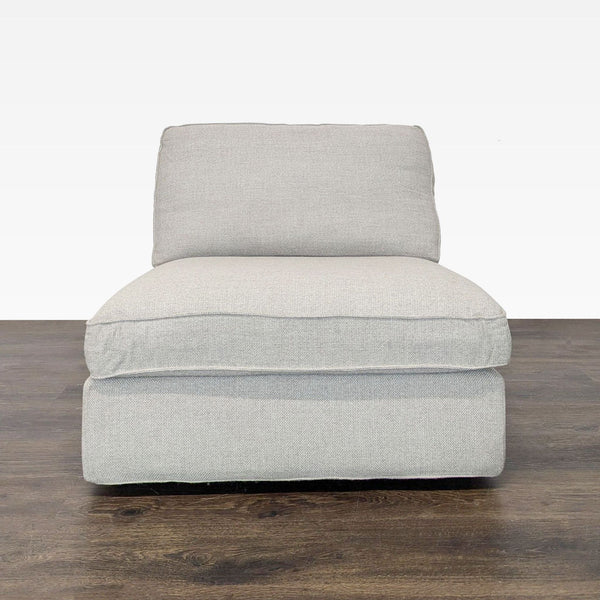 Modern Armless Lounge Chair with Plush Cushions - Accepted Offer (25.00% discount)