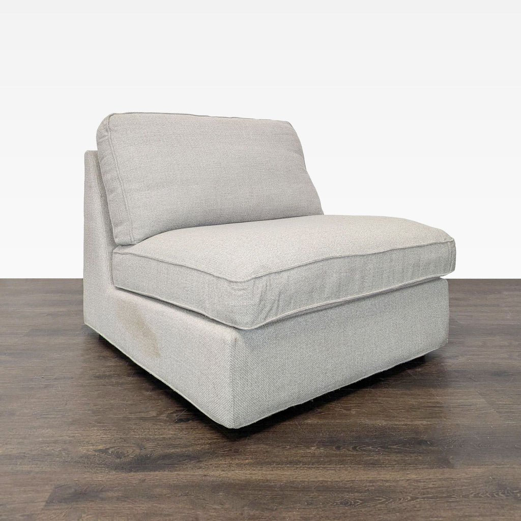 Modern Armless Lounge Chair with Plush Cushions - Accepted Offer (25.00% discount)