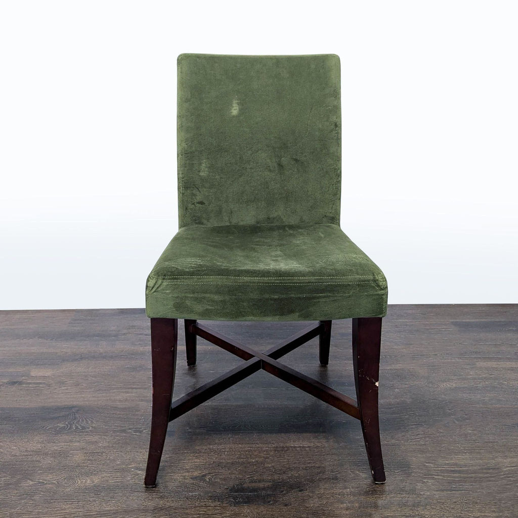 Set of Six Upholstered Dining Chairs With Wood Legs - Accepted Offer (10.62% discount)