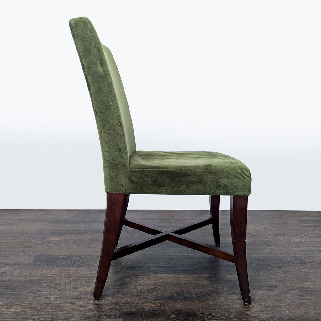 Set of Six Upholstered Dining Chairs With Wood Legs - Accepted Offer (10.62% discount)