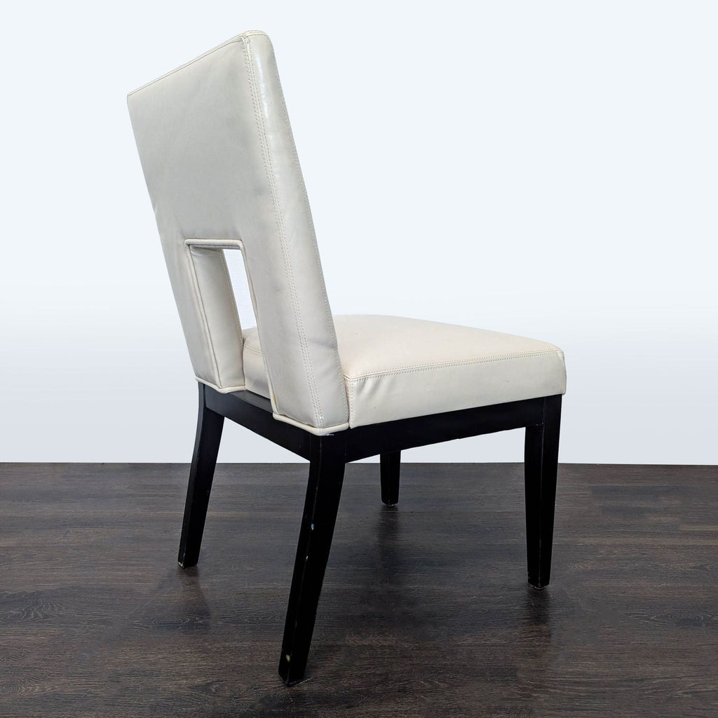 Pier 1 Imports Leather Dining Chair on Wood Legs