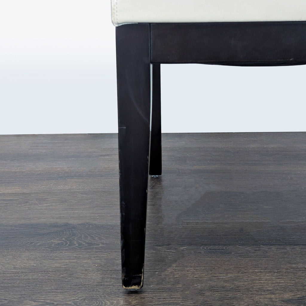 Pier 1 Imports Leather Dining Chair on Wood Legs