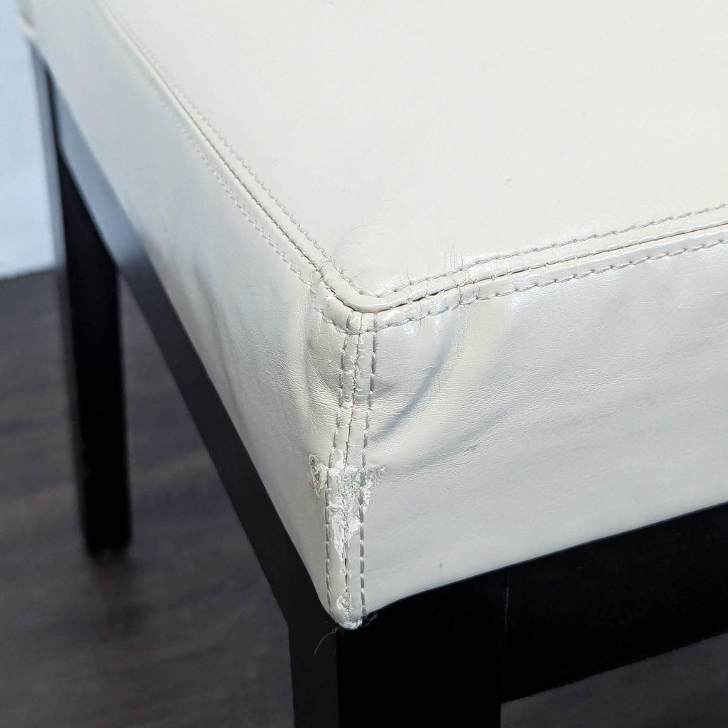 Pier 1 Imports Leather Dining Chair on Wood Legs