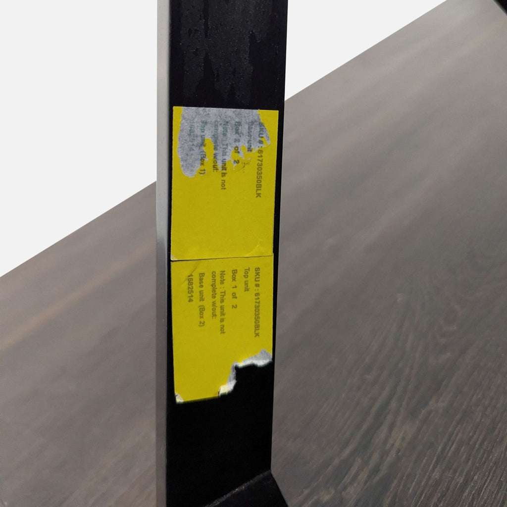Glass Top Wood X Base Accent Table