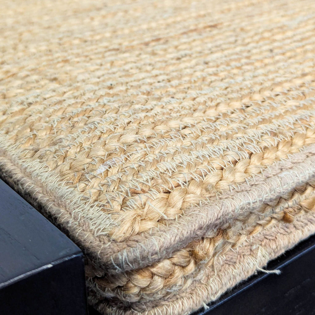 West Elm Wood Bench with Woven Wicker Cushion
