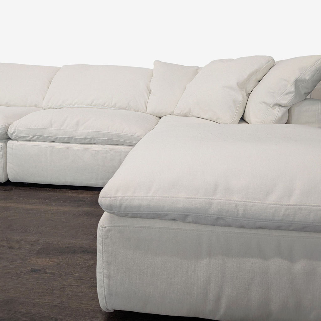 Restoration Hardware Cloud Large White Sectional Sofa with Chaise